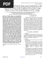 Interpretation of Gravity Data and Contribution in The Structural Study of The Southern Part of The Congo Basin Case of The Kasaï Region in D.R. Congo