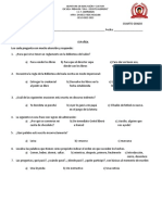 Examen Diagnóstico Cuarto Grado