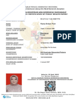 (The Indonesian Health Profession Board) : Registration Certification of Public Health Expert