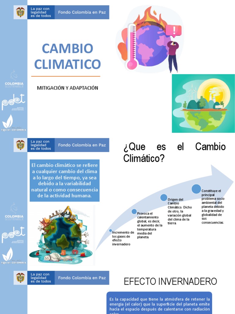 Adaptación y Mitigación Al Cambio Climático | PDF | Gases de efecto ...