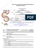 Examen psicométrico y entrevista laboral