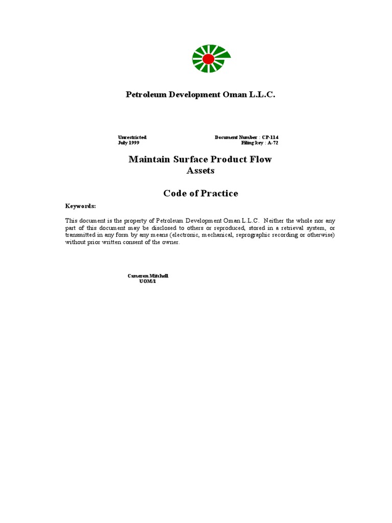 CP 114 | PDF | Pipeline Transport | Specification (Technical Standard)