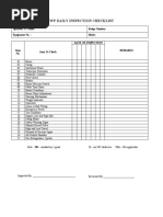 MEWP Daily Inspection Checklist