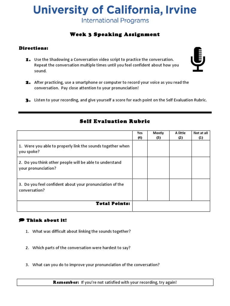 Self Evaluation Rubric Shadowing | PDF | Cognition | Cognitive Science