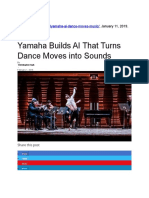 Yamaha Builds AI That Turns Dance Moves Into Sounds