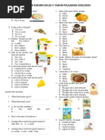 Soal Bahasa Inggris Kelas 5: Rasa | PDF | Taste | Food And Drink