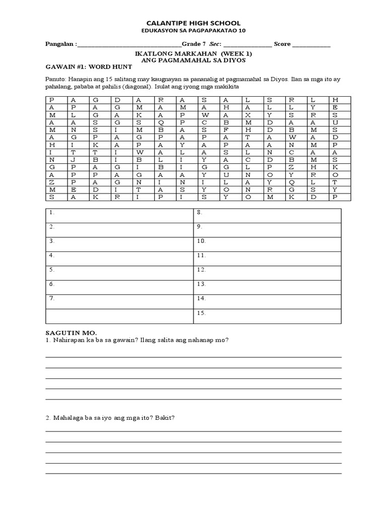 Esp 10 WEEK 1 Q3 | PDF