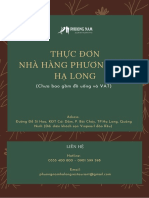 Thực Đơn Nhà Hàng Phương Nam Hạ Long