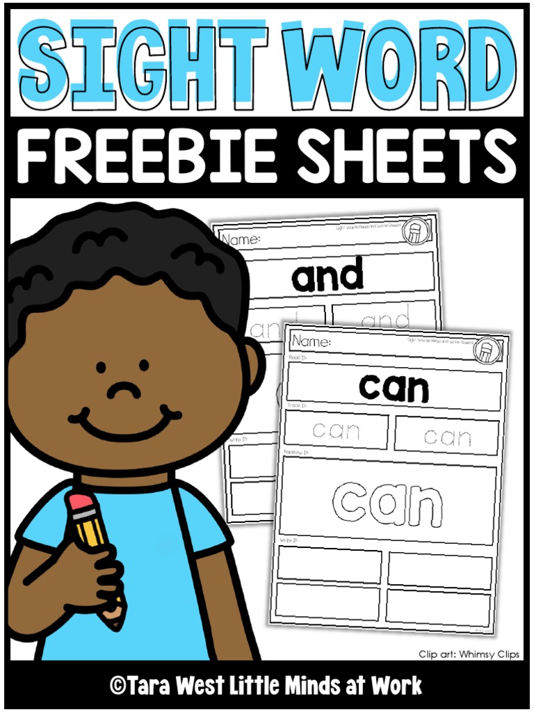 Freebie Sheets: ©tara West Little Minds at Work | PDF
