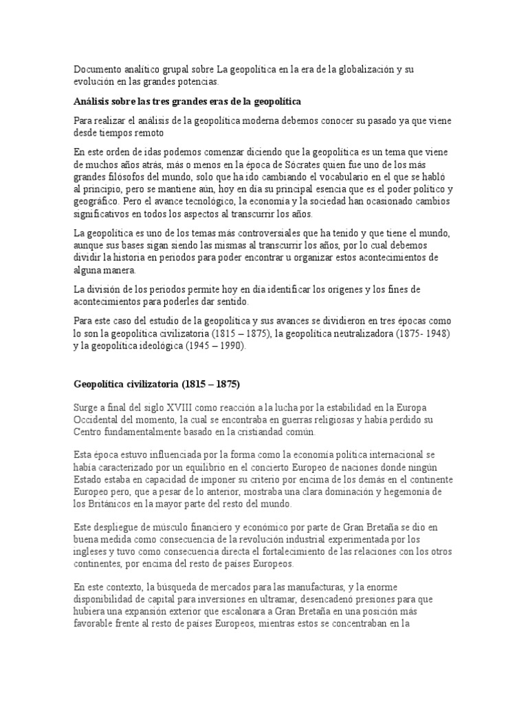 Analisis Geopolitica | PDF | Geopolítica | Unión Soviética