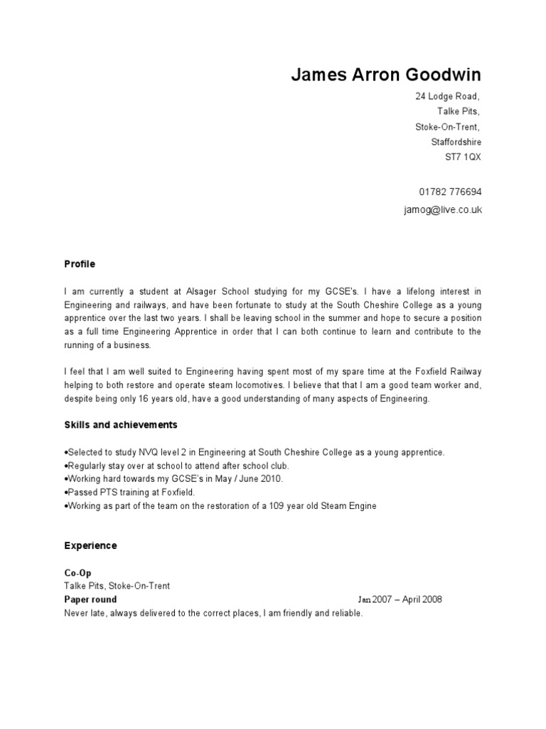 Engineering Apprentice Profile: James Goodwin | PDF