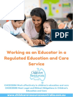 Learning Guide 055 & 056 Working As An Educator A Regulated Children's Centre 09.08.21