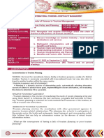 Course Module Tourism Planning Prelim