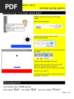 Scratch Lesson 2 Simple Pong Game FOR SCRATCH 2