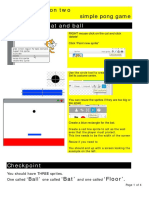 Scratch Lesson 2 Simple Pong Game FOR SCRATCH 2