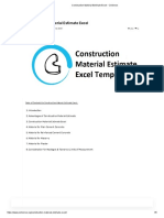 Construction Material Estimate Excel - Civilverse