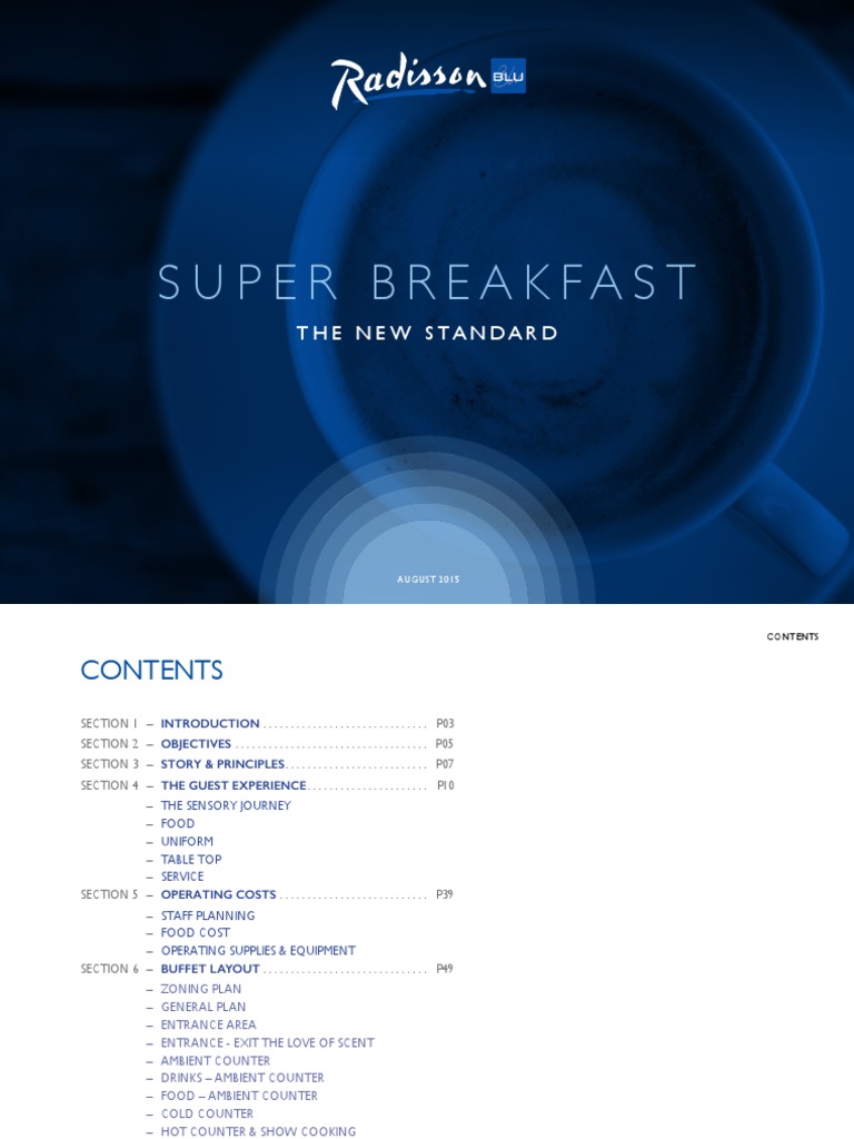 Radisson Blu Super Breakfast Guide | PDF | Perception | Fruit Preserves