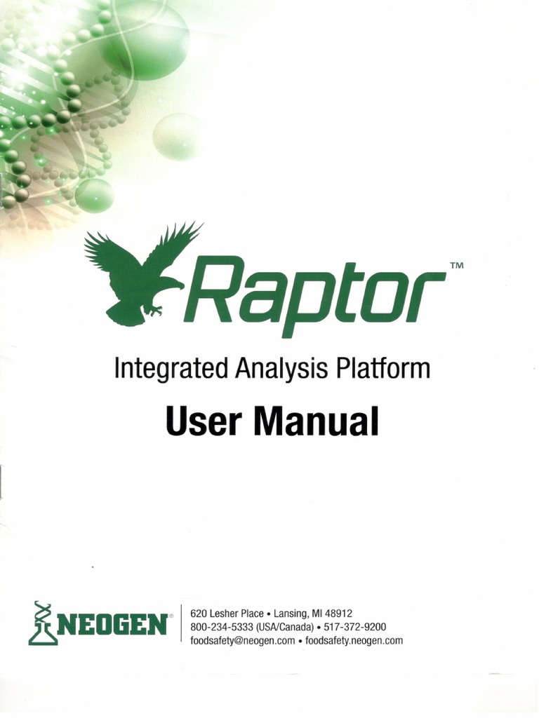 RAPTOR Integrated Analysis Platform User Manual | PDF