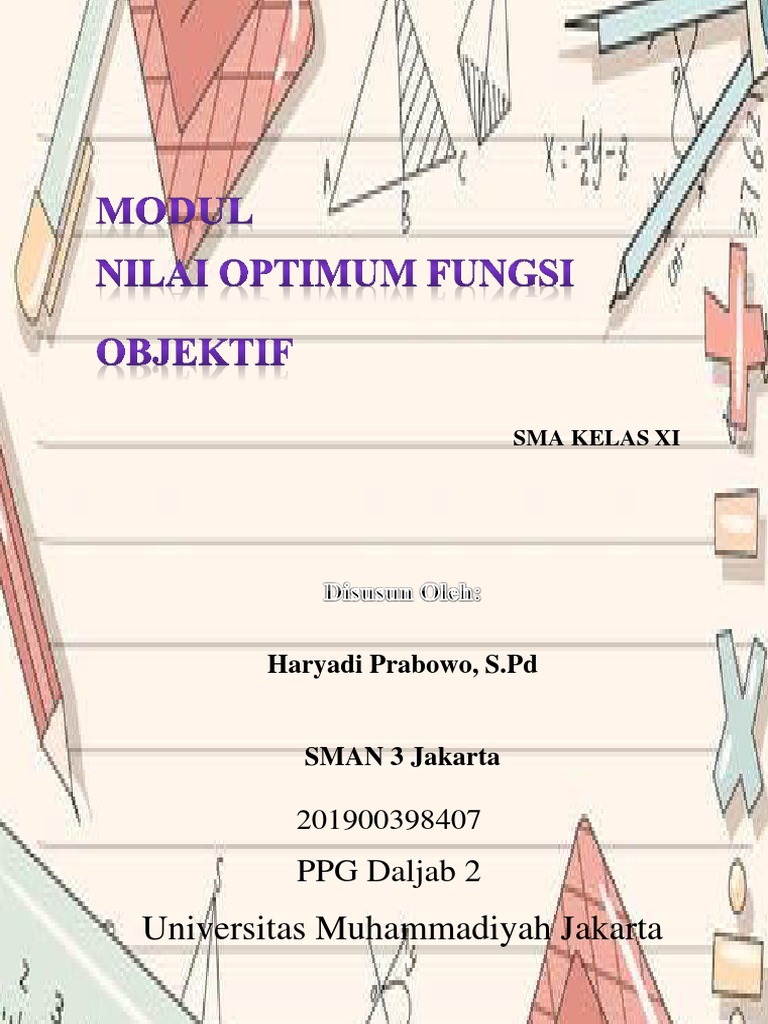 Bahan Ajar Nilai Optimum | PDF