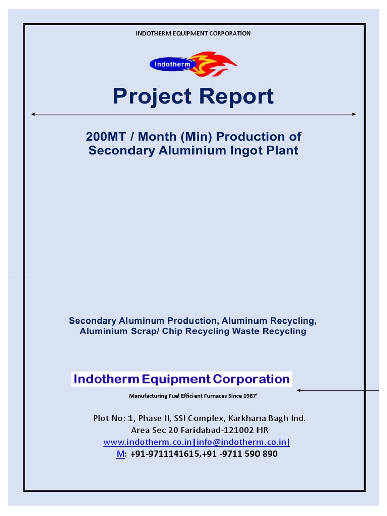 Project Report-INDOTHERM | PDF | Recycling | Scrap