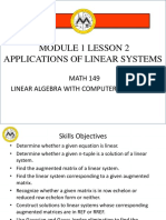 m1 l2 - Applications of Linear Systems