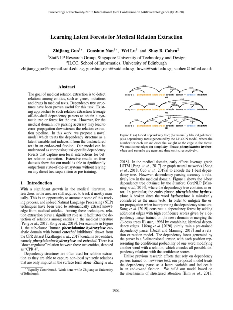 Learning Latent Forests For Medical Relation Extraction PDF Parsing