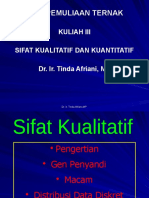 KULIAH III IPT, Sifat Kualitatif Dan Kuantitatif
