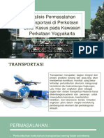 Analisis Permasalahan Transportasi Di Perkotaan Studi Kasus Pada Kawasan Perkotaan Yogyakarta