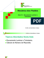 Aula 10 - MecFlu - Escoamento Laminar e Turbulento