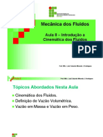 Aula 8 - MecFlu - Introdução A Cinematica Dos Fluidos