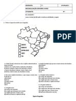 Atividade Sobre A Regionalização Segundo o Ibge