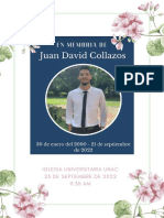 Programa de Esperanza Juan David Collazos