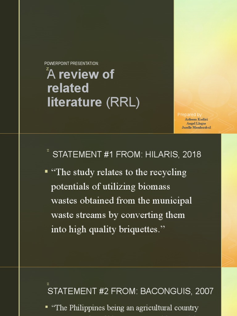 What Is The Primary Purpose Of A Review Of Related Literature Rrl