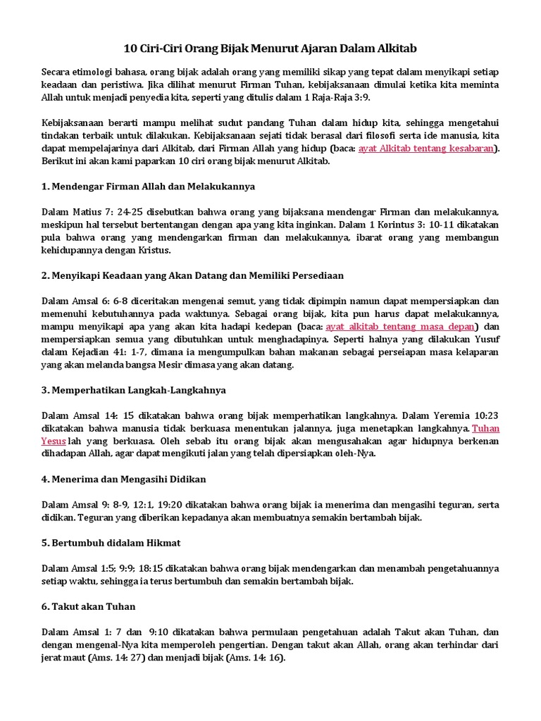 Ciri Ciri Bijak Dan Bebal | PDF