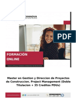 Master Project Management Construccion