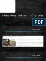 Efemérides Del Mes Julio 2020