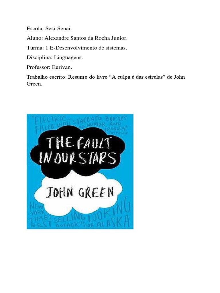 Resumo A Culpa É Das Estrelas | PDF | Augustus