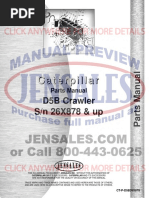 Caterpillar d5b Crawler Parts Manual SN 26x878 and Up