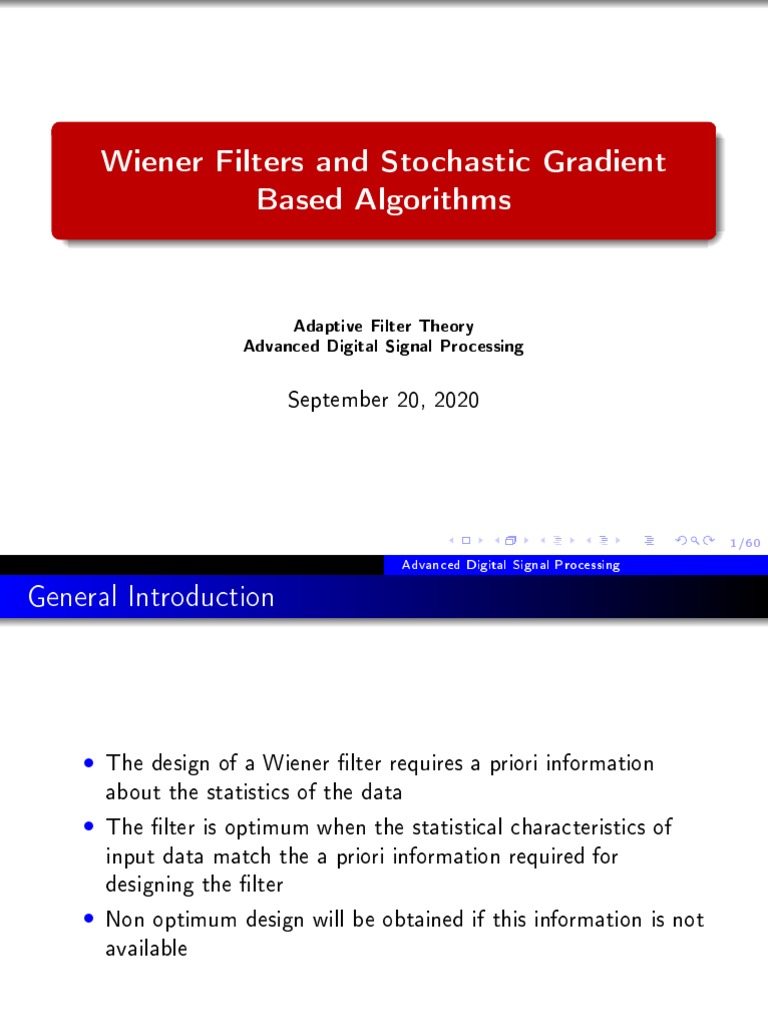Wiener Filter - LMS | PDF | Eigenvalues And Eigenvectors | Matrix ...