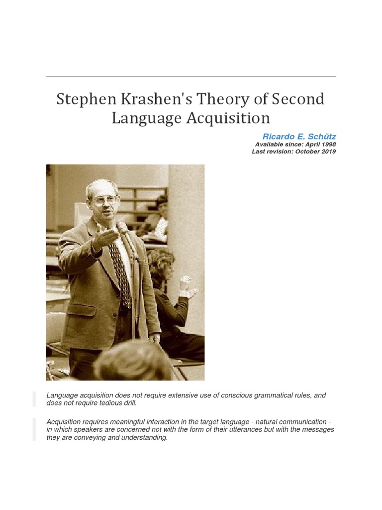 Who Propounded The Monetary Theory Of Second Language Acquisition