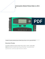 Controller Profesional Pentru Sistem Panou Solar Cu 20 A