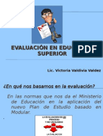 EVALUACIÓN EN EDUCACIÓN SUPERIOR