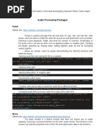 Audio Processing Packages