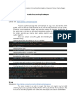 Audio Processing Packages