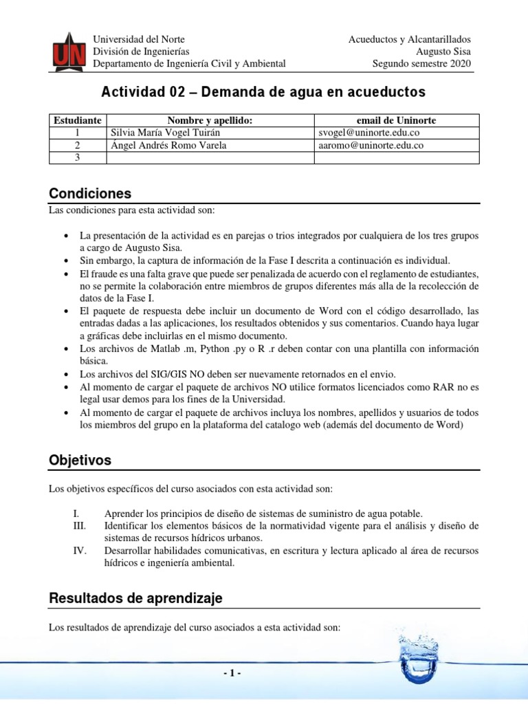 Análisis de Demanda de Agua en Acueductos | PDF | Ciencia y matemáticas