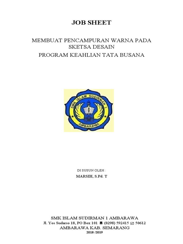 JOB SHEET Mewarnai Sketsa | PDF