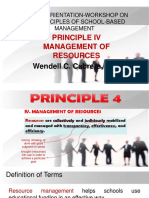 Sbm Principle 4 Management of Resources