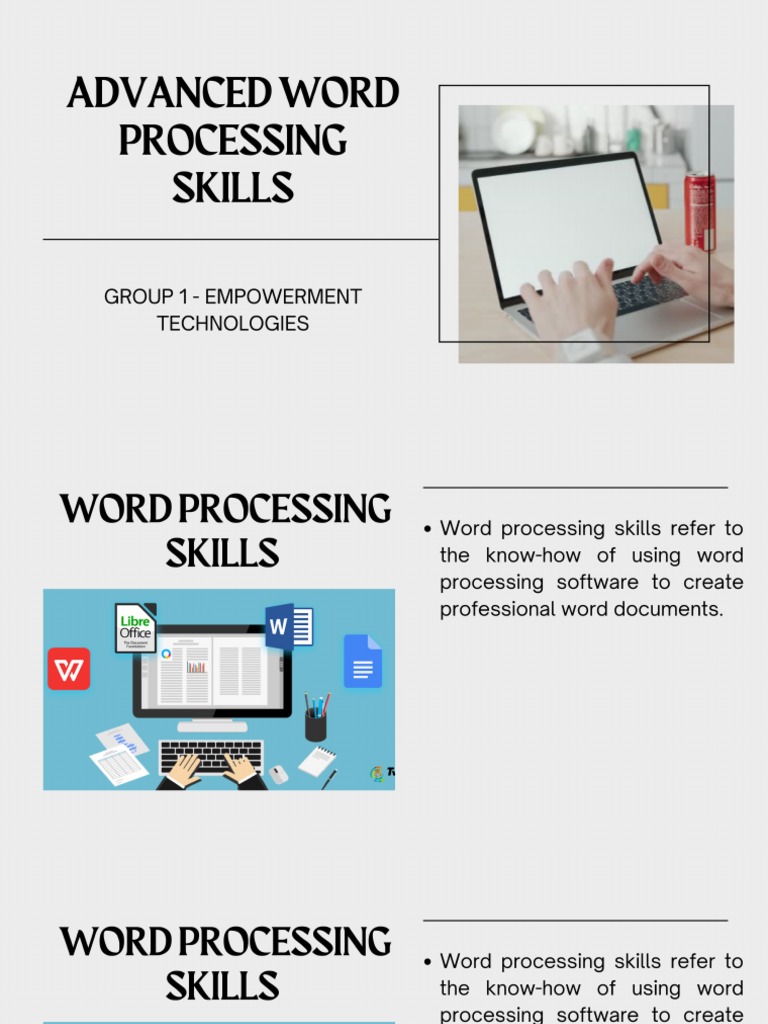 Advanced Word Processing Skills | PDF