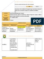 Plan de clase de matemáticas para medir longitudes en grado 1