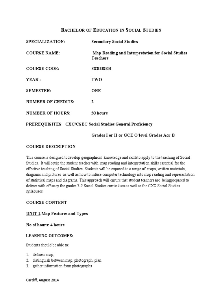 Map Reading and Interpretation Course | PDF | Map | Teachers